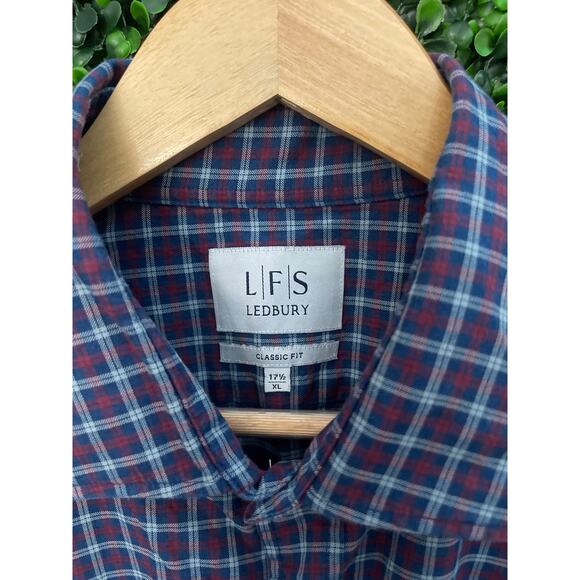 Ledbury 17.5 Men's Plaid Dress Shirt - Picture 5 of 6